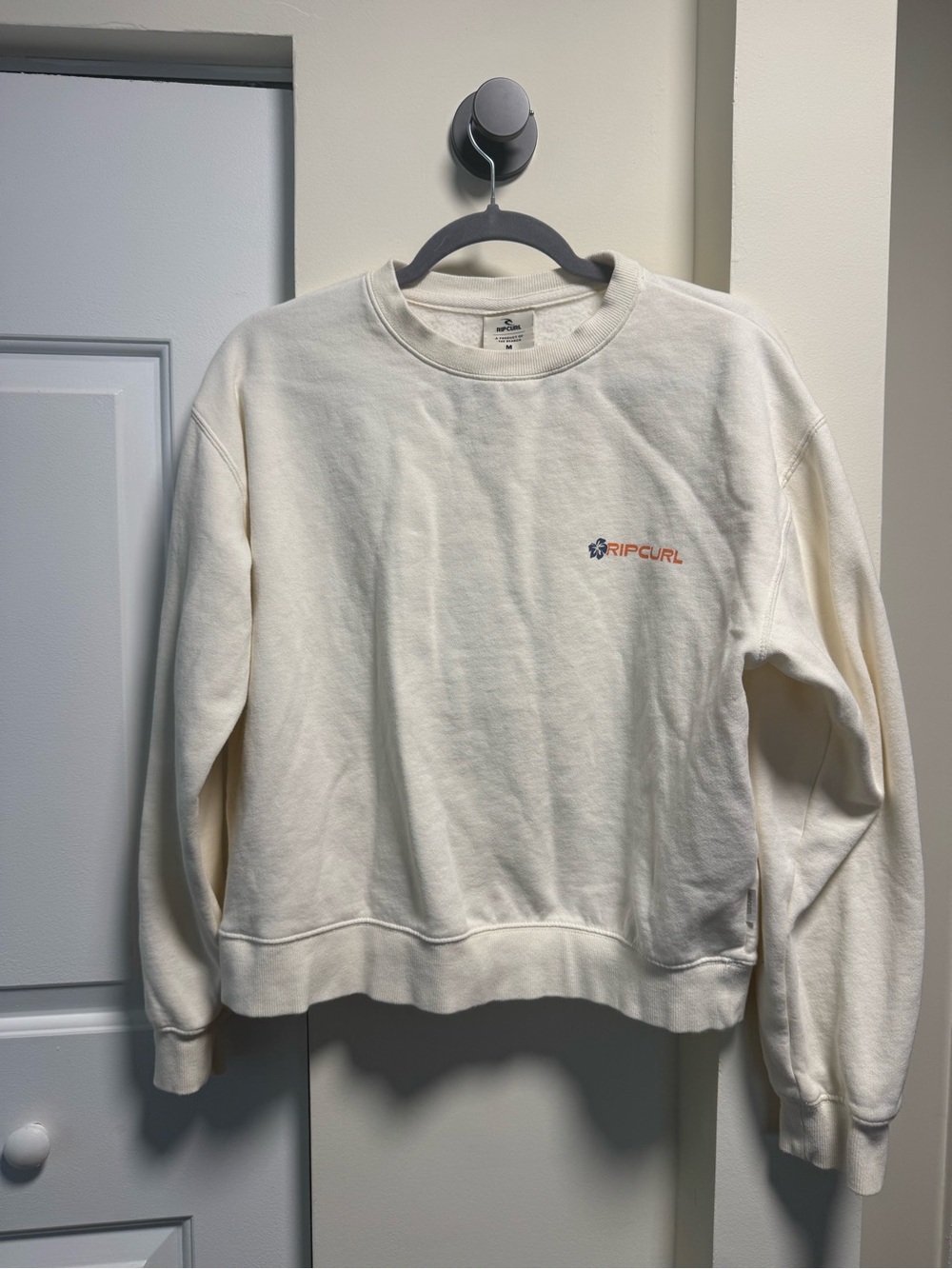 Rip Curl Cream Off-White Crewneck Sweatshirt
